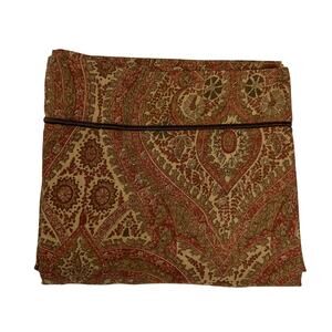 RESTORATION HARDWARE Italian Cypress ONE Euro Sham Paisley Cotton Brown Red